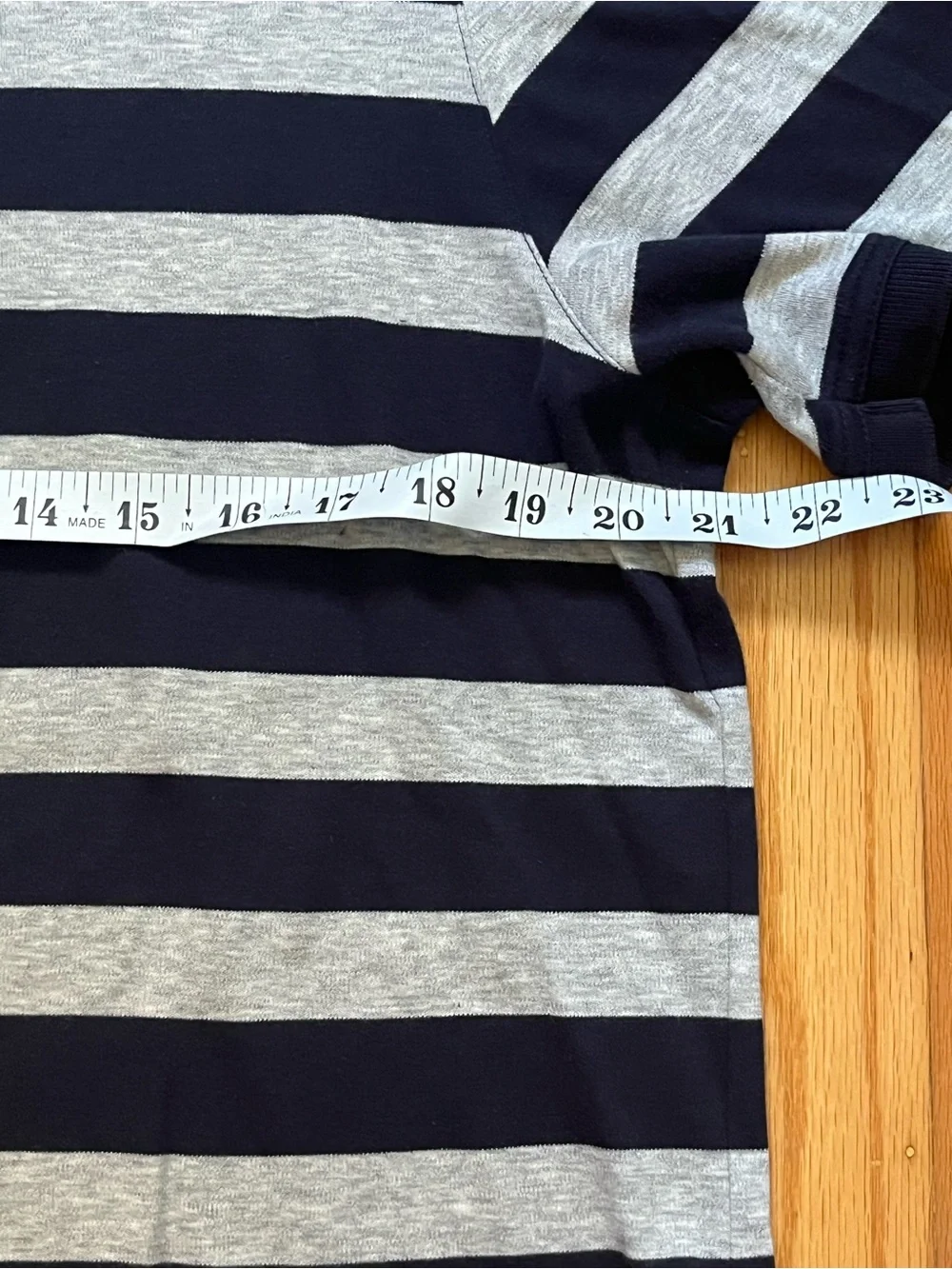 Banana Republic dark navy/black and Light Gray Striped Polo
